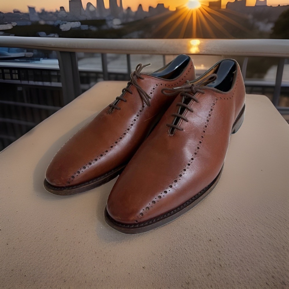 Allen Edmonds Hastings Full Cut Brogue Oxford Size 10.5 D Brown